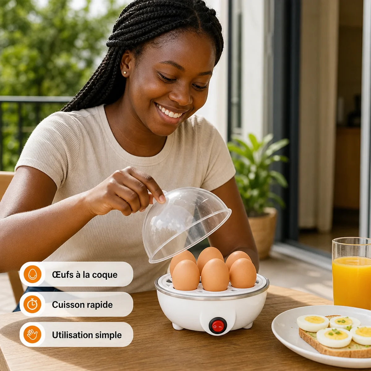 Cuiseur à œufs multifonction – Mini machine petit-déjeuner à cuisson r 3