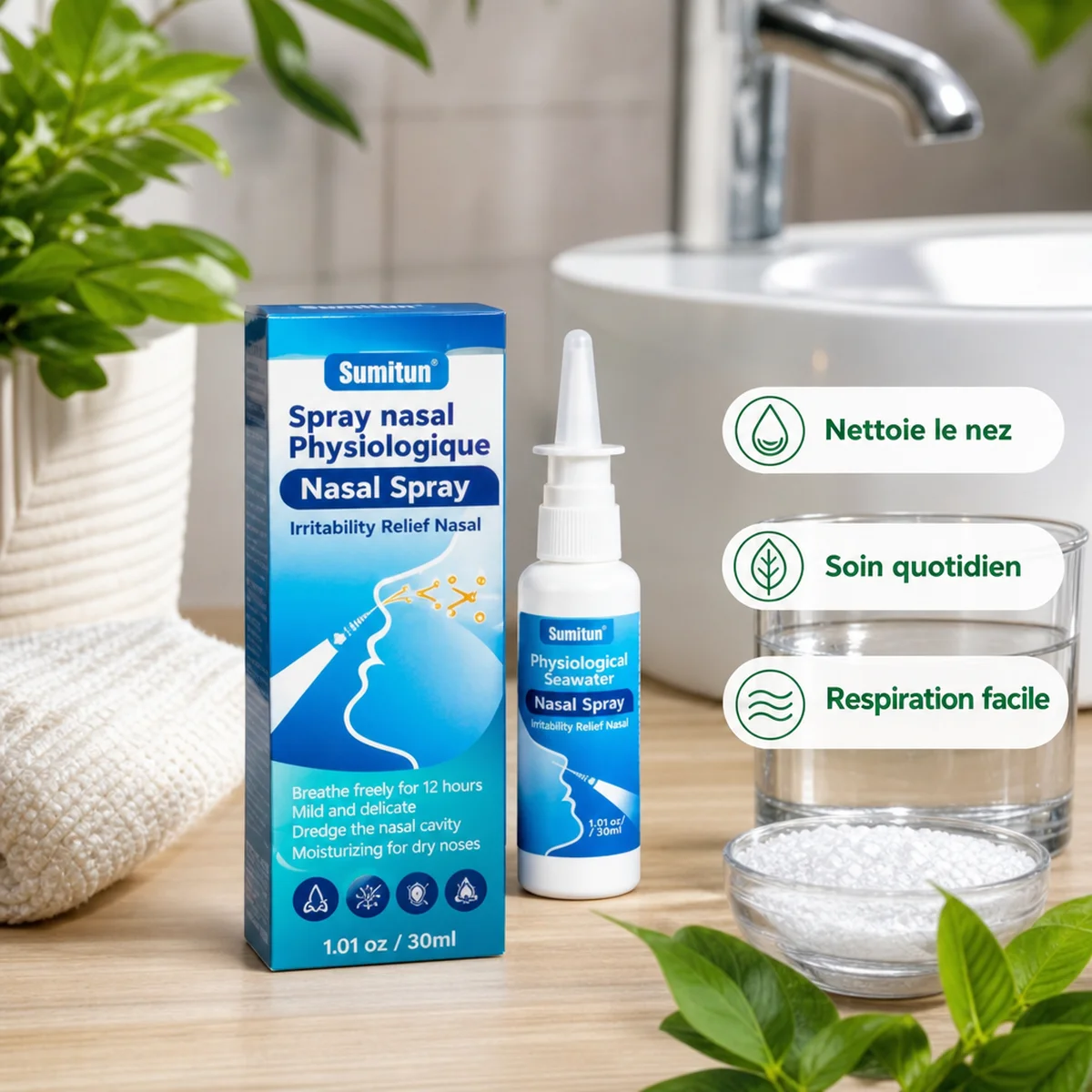 Une solution saline, simple et pratique