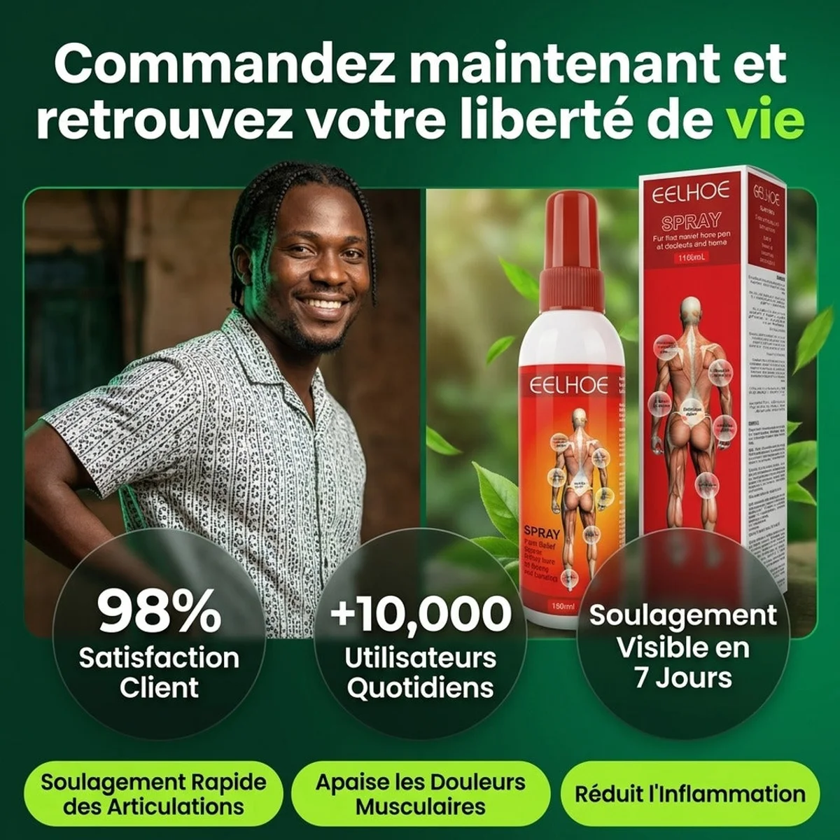 Spray Anti-Douleur - Soulagement Rapide - BJ 7