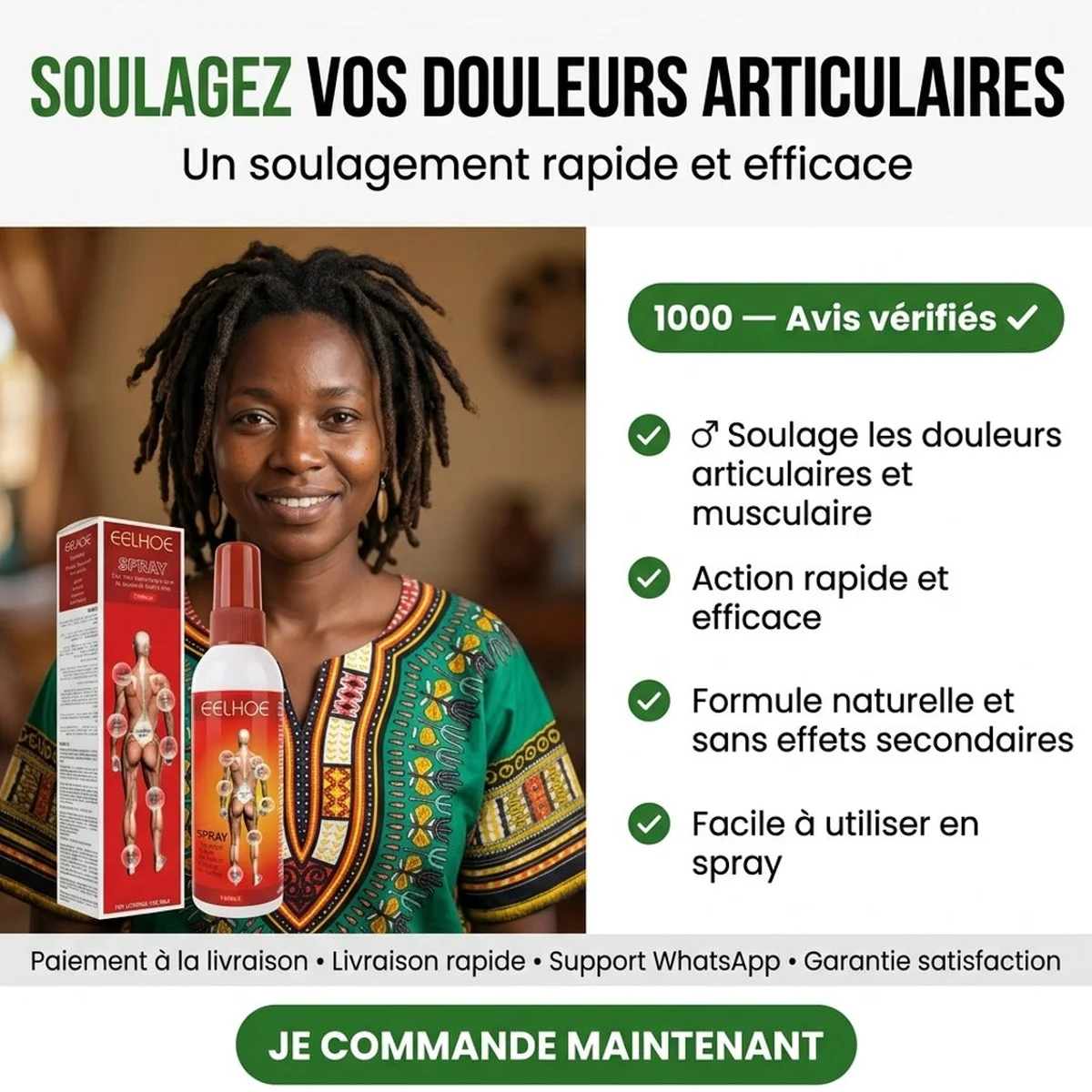 Spray Anti-Douleur - Soulagement Rapide - BJ 2