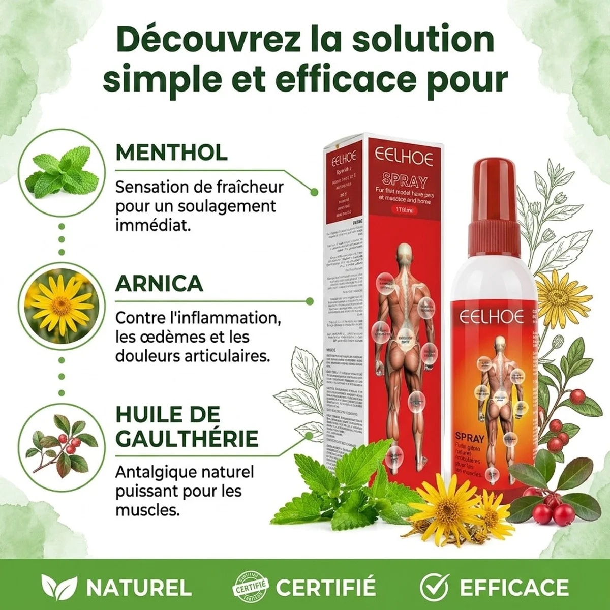 Spray Anti-Douleur - Soulagement Rapide - BJ 5