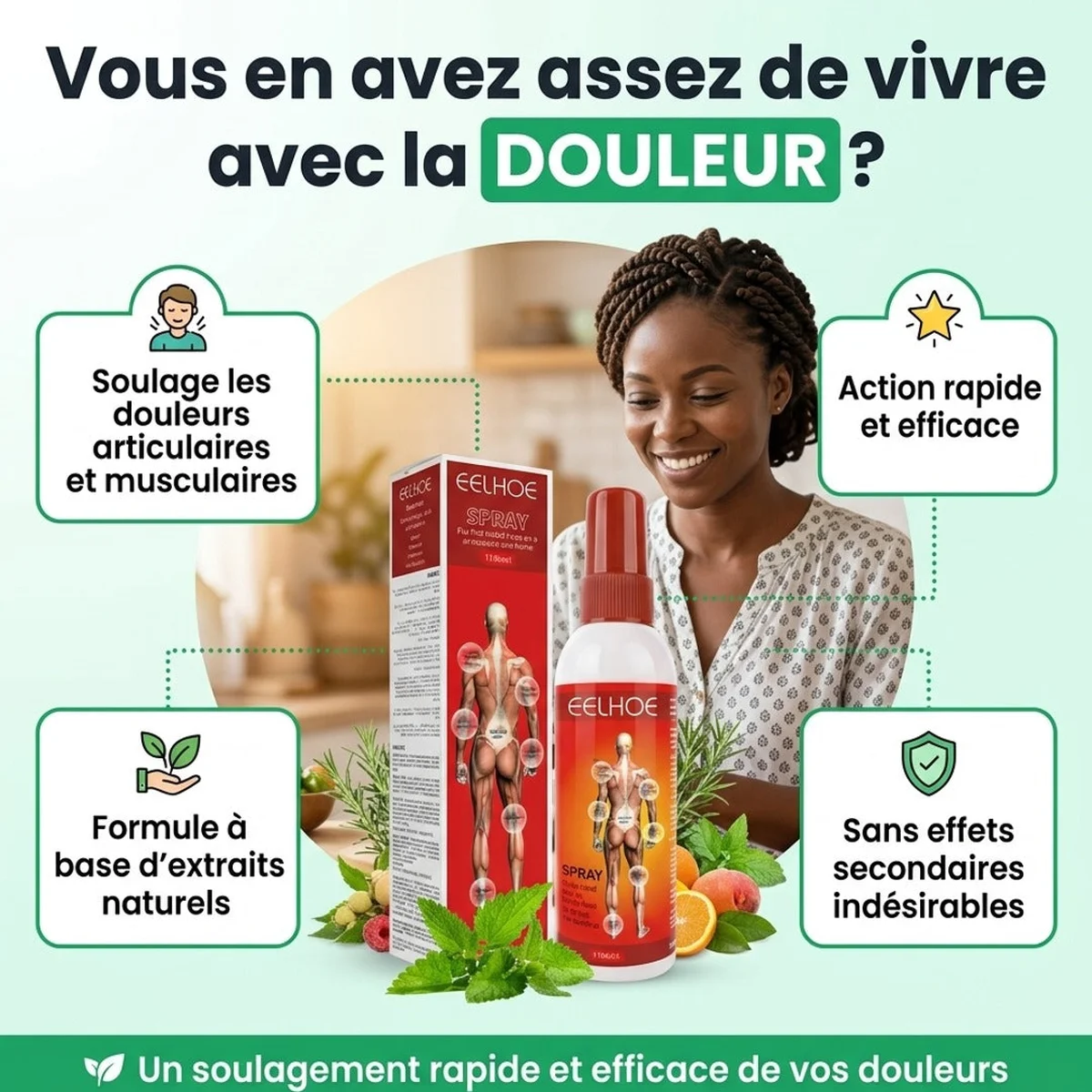 Spray Anti-Douleur - Soulagement Rapide - BJ 4
