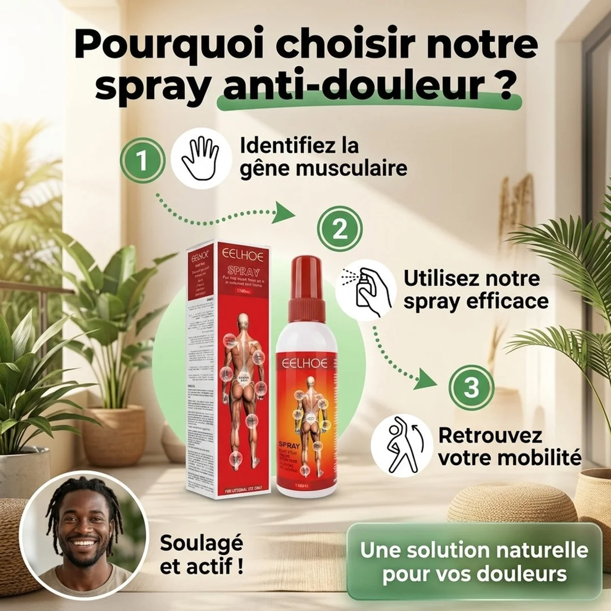 Spray Anti-Douleur - Soulagement Rapide - BJ 6